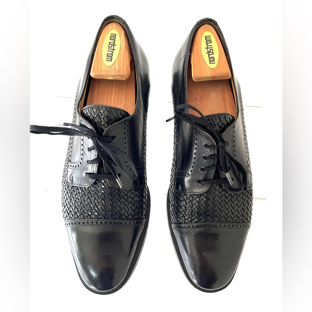 Black Mezlan Cancun Oxford dress/formal/business cap toe shoes for men SIZE 10 - Picture 2 of 7